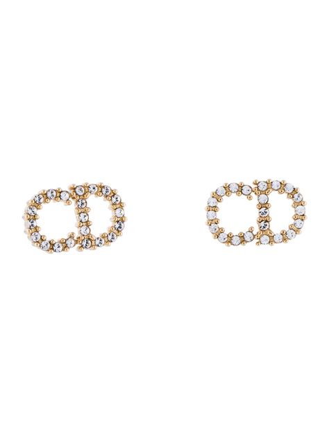 christian dior cd stud earrings|pre owned christian dior earrings.